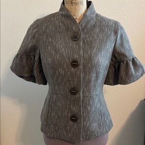 Magaschoni Collection Short Sleeved Tweed Jacket